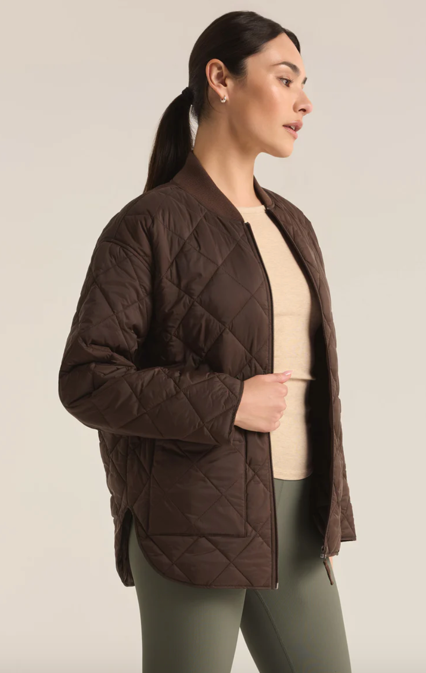 Zsup Quilted Nylon Bomber Jacket