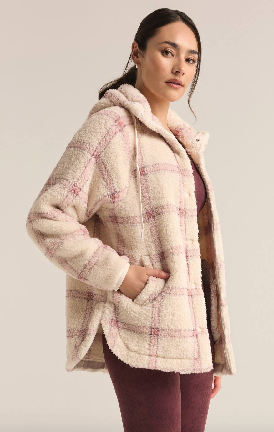 Zsup Plaid Fleece Shacket