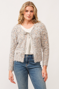 AL Fuzzy Tie Cardi