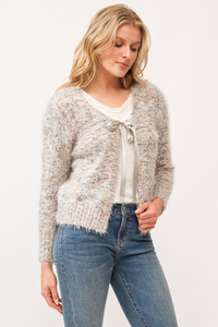 AL Fuzzy Tie Cardi