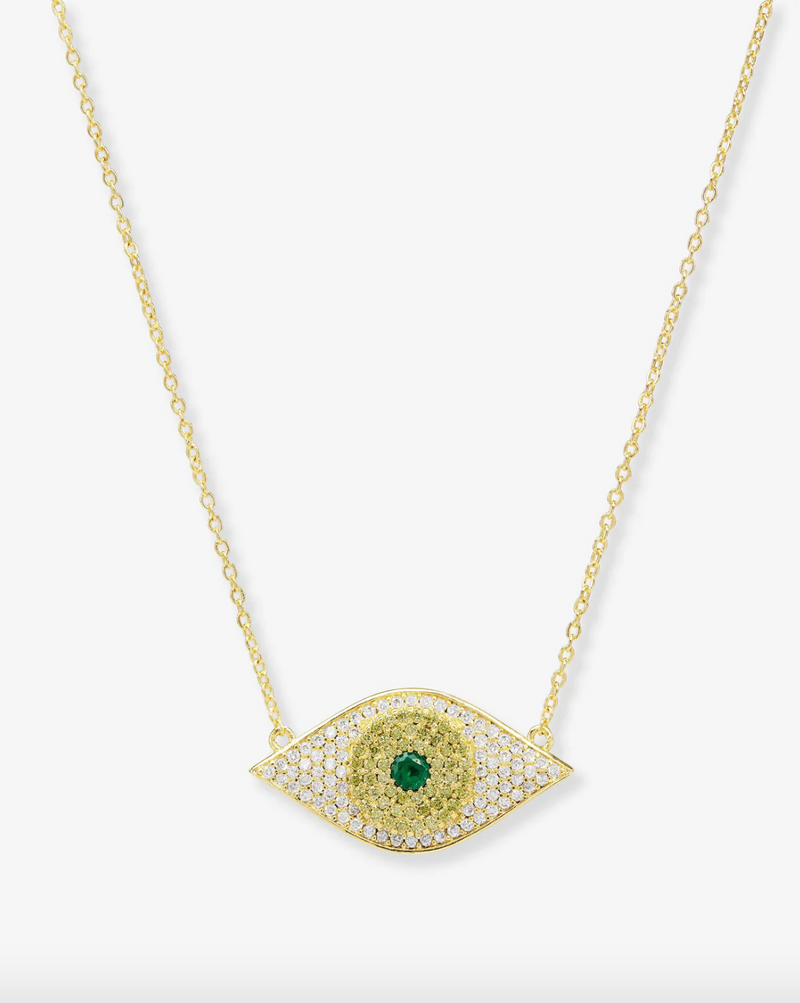 MM Evil Eye Necklace-Green