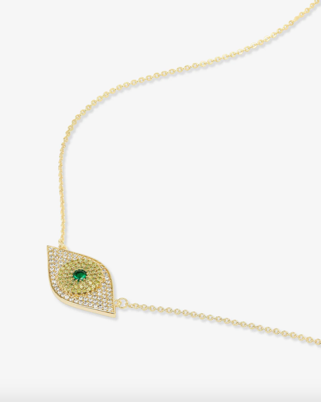 MM Evil Eye Necklace-Green