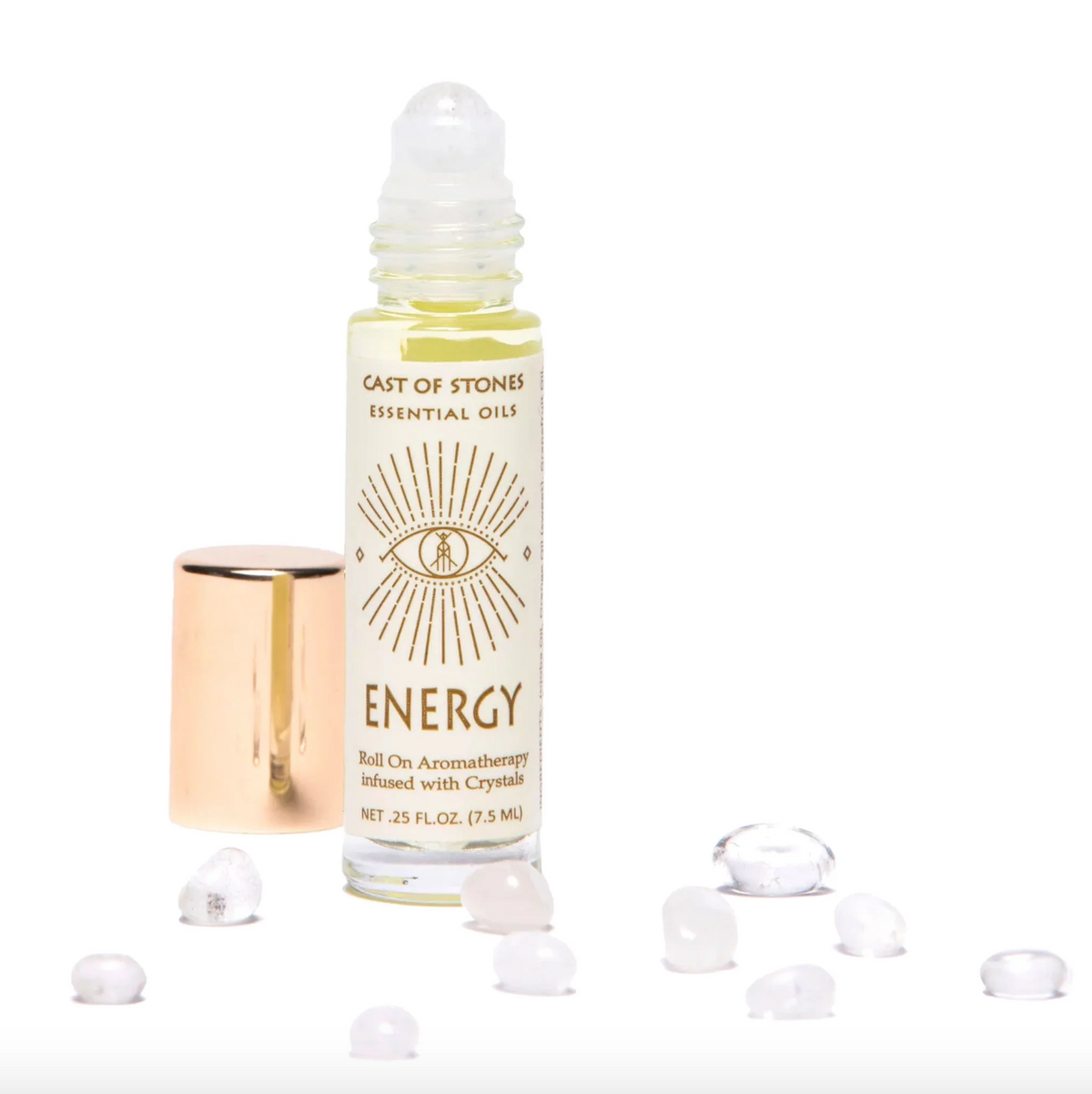 Essential Oil Roll-On with Crystals