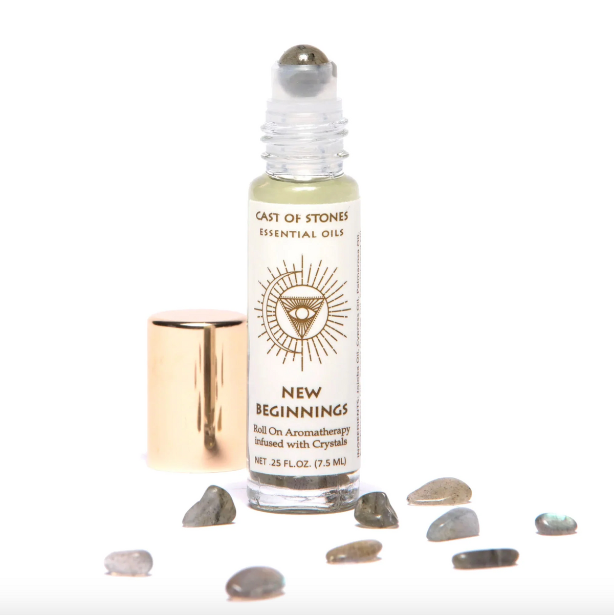 Essential Oil Roll-On with Crystals