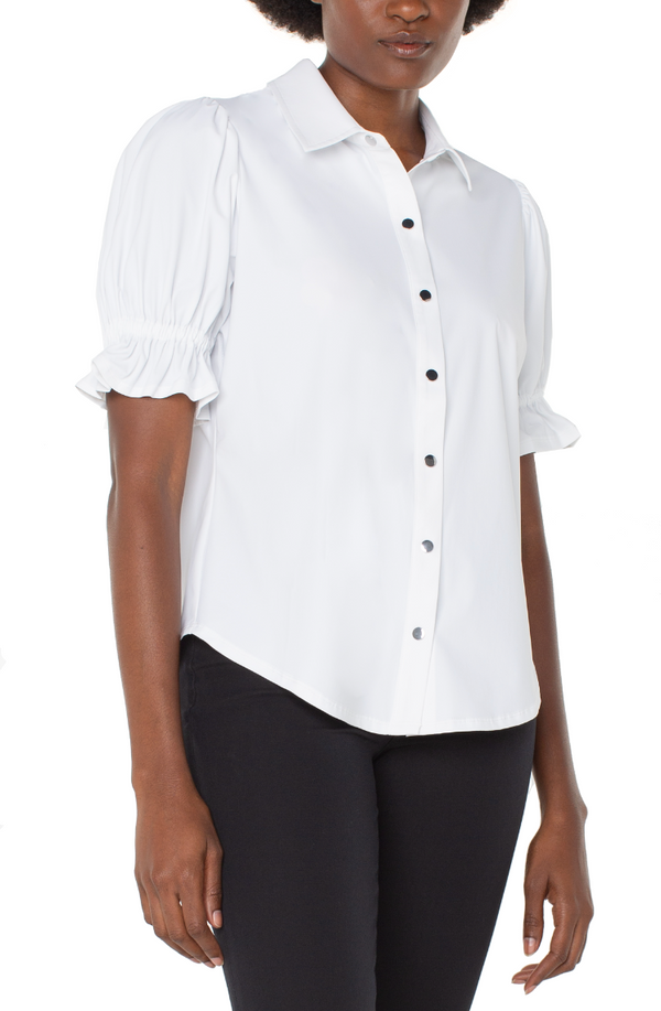 Elbow Puff Sleeve Top