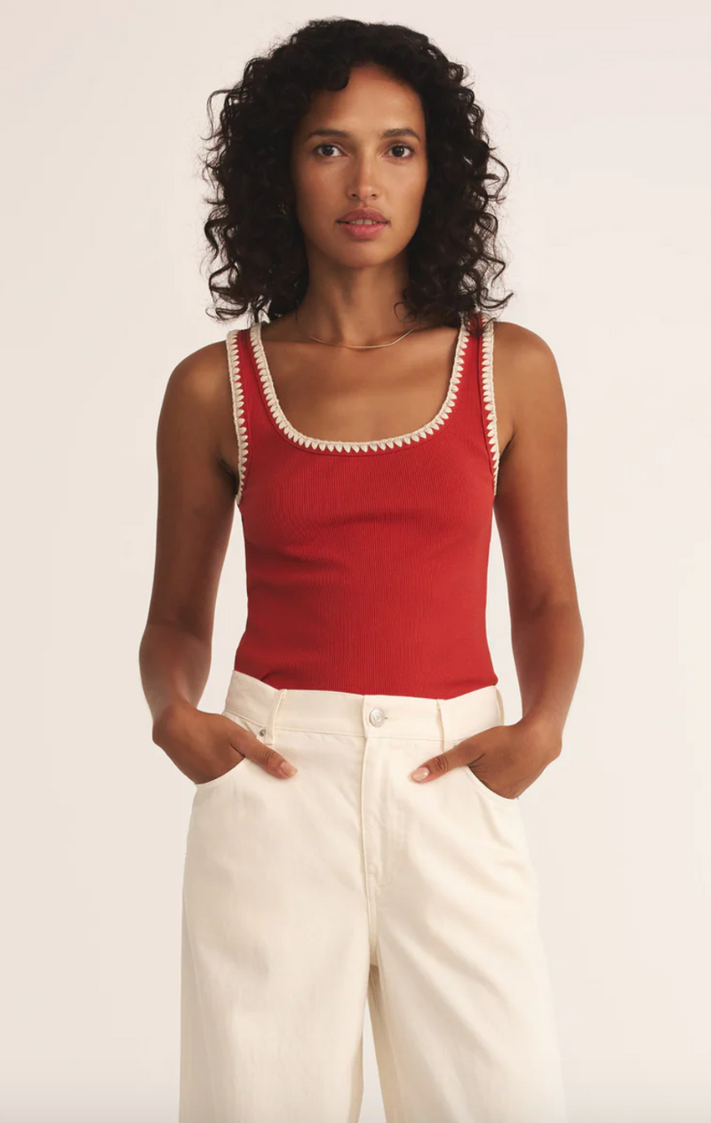 Z Supply Jaidynn Whipstitch Rib Tank