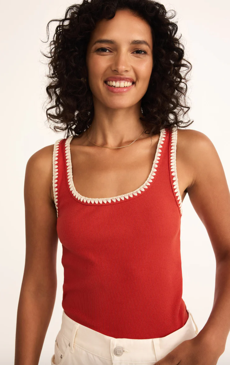 Z Supply Jaidynn Whipstitch Rib Tank