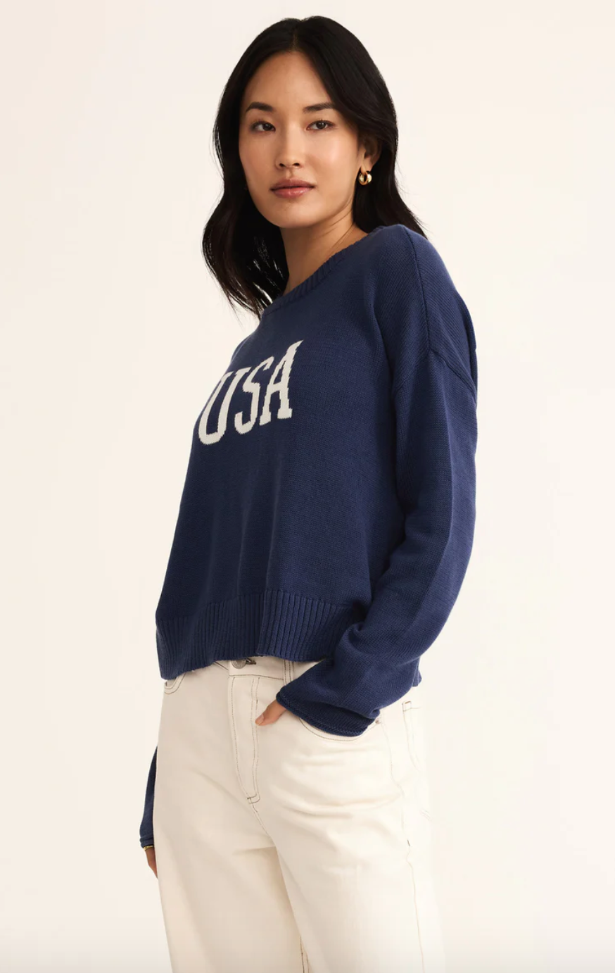 Z Supply Sienna USA Sweater