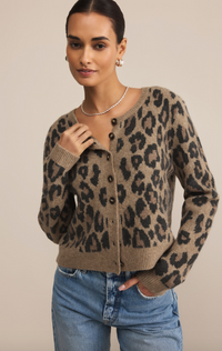 Z Supply Leopard Button Up Cardigan