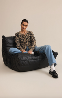 Z Supply Leopard Button Up Cardigan