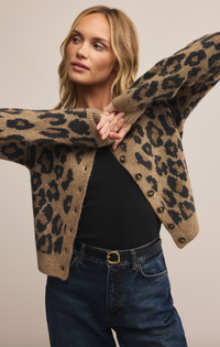 Z Supply Leopard Button Up Cardigan