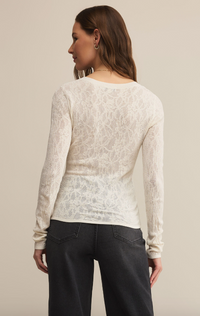 Z Supply Tibi Lace Mesh Sweater