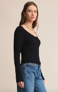 Z Supply Tibi Lace Mesh Sweater