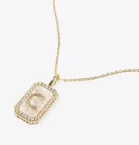 MM Double Sided Initial Tag Necklace