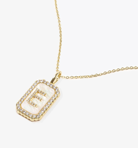 MM Double Sided Initial Tag Necklace