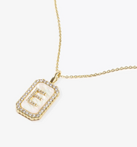 MM Double Sided Initial Tag Necklace