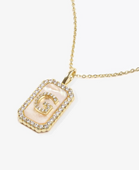 MM Double Sided Initial Tag Necklace
