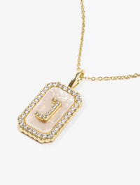 MM Double Sided Initial Tag Necklace
