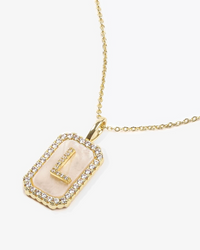 MM Double Sided Initial Tag Necklace