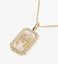MM Double Sided Initial Tag Necklace