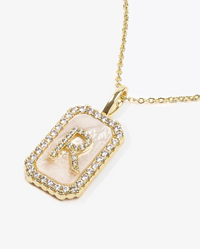 MM Double Sided Initial Tag Necklace