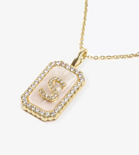 MM Double Sided Initial Tag Necklace