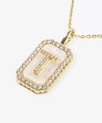 MM Double Sided Initial Tag Necklace
