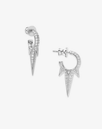Baby Pave Triple Spike Earrings