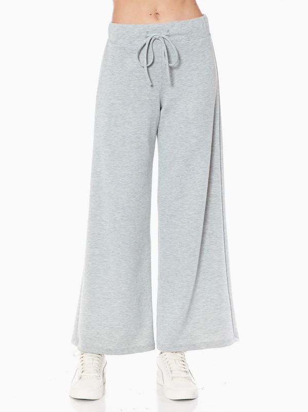 Wide Leg Scuba Pant-H.Grey