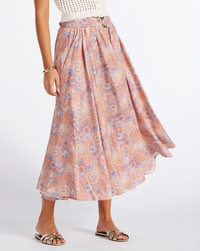 Summer Printed Skirt w/Belt