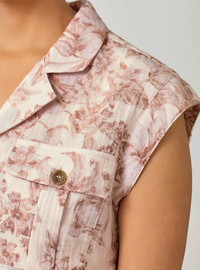 Floral Button up Camp Shirt