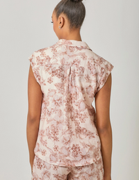 Floral Button up Camp Shirt