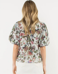 Floral Puff Sleeve Blouse