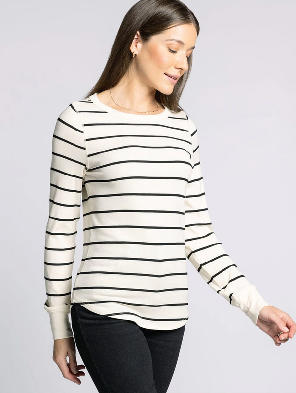 Stacy Long Sleeve Stripe Top