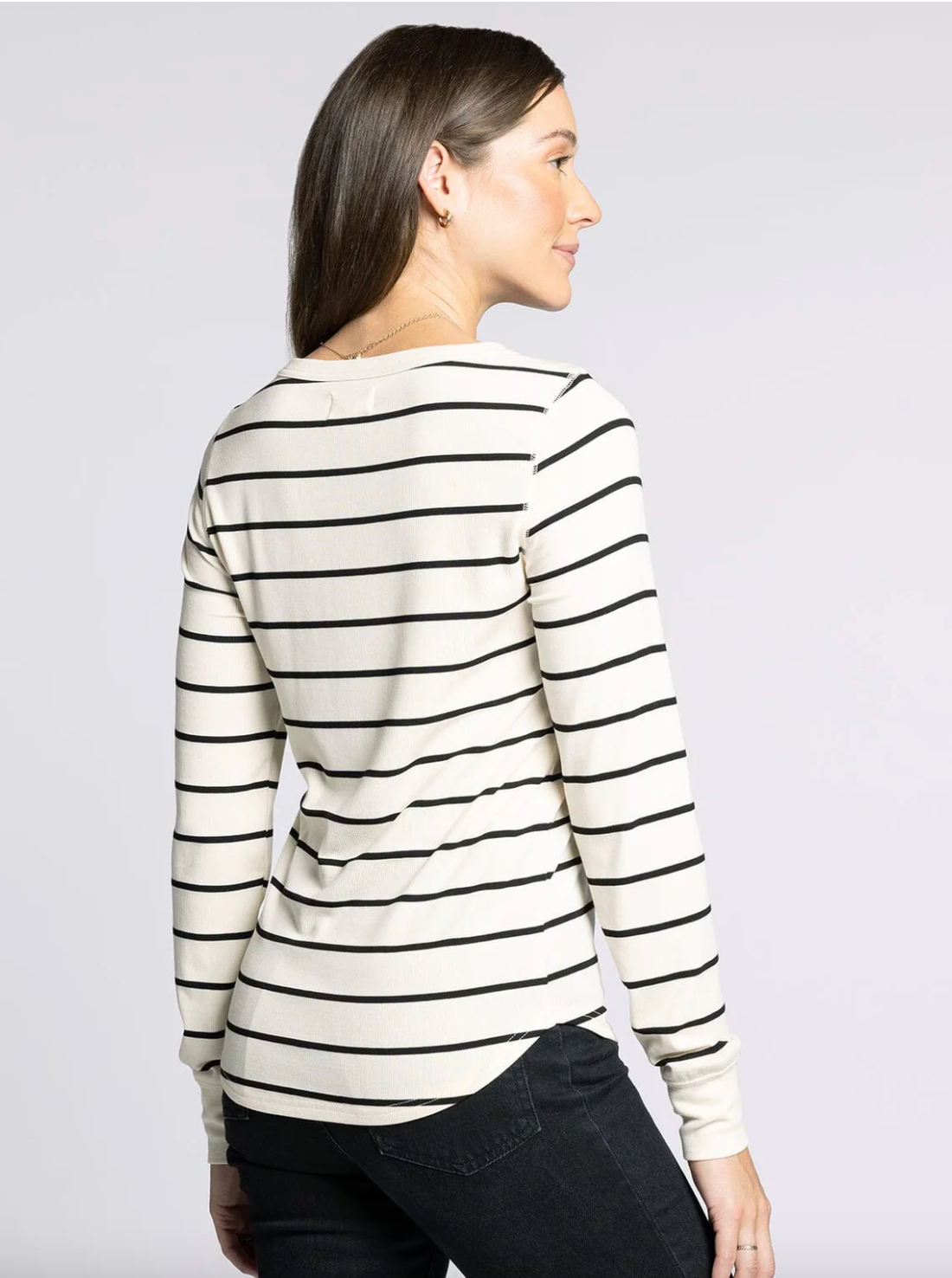Stacy Long Sleeve Stripe Top
