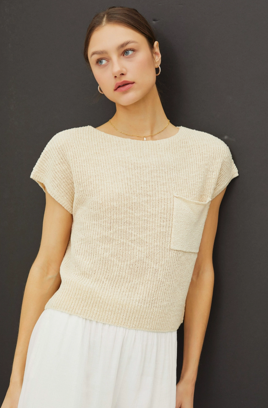 Dolman Cap Sleeve w/Pocket