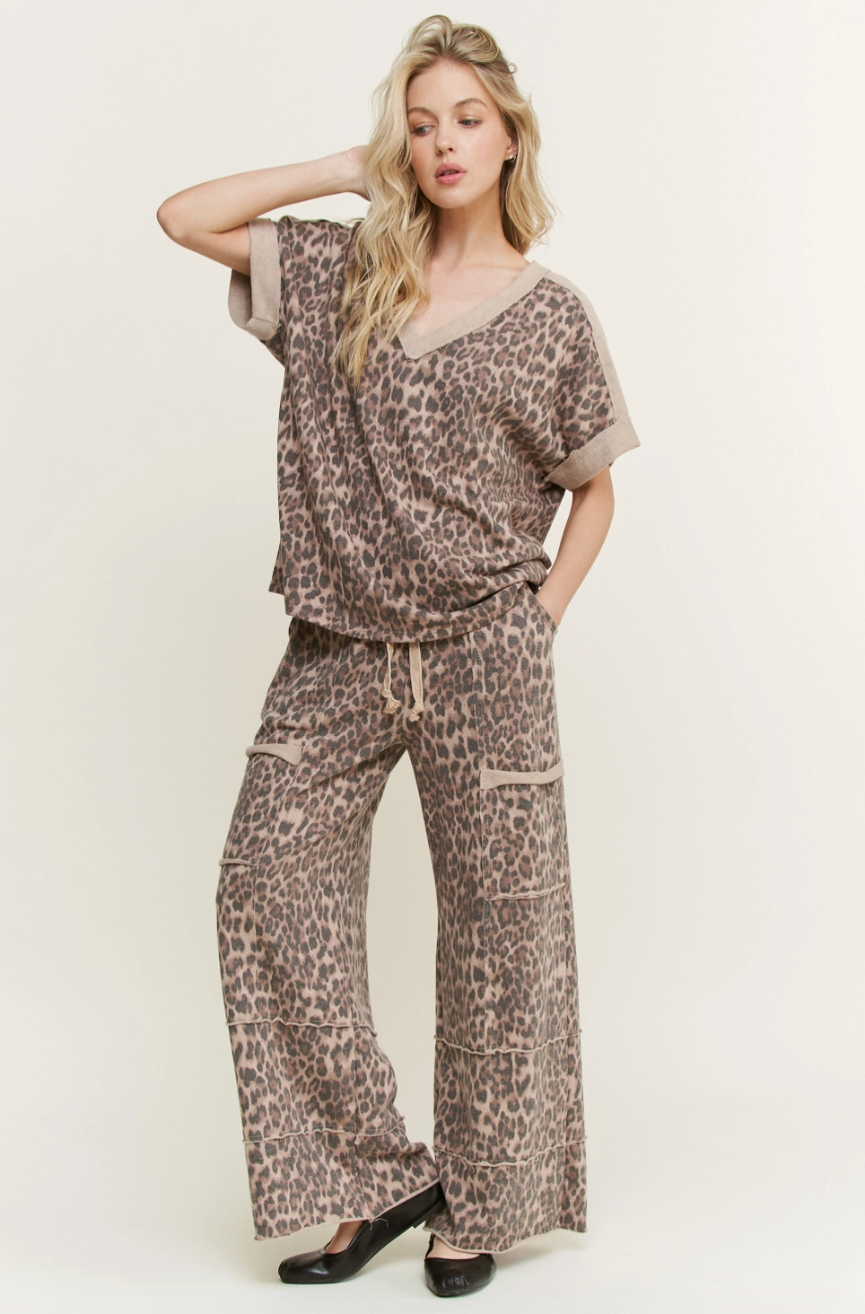 Leopard Wide Leg Sweats