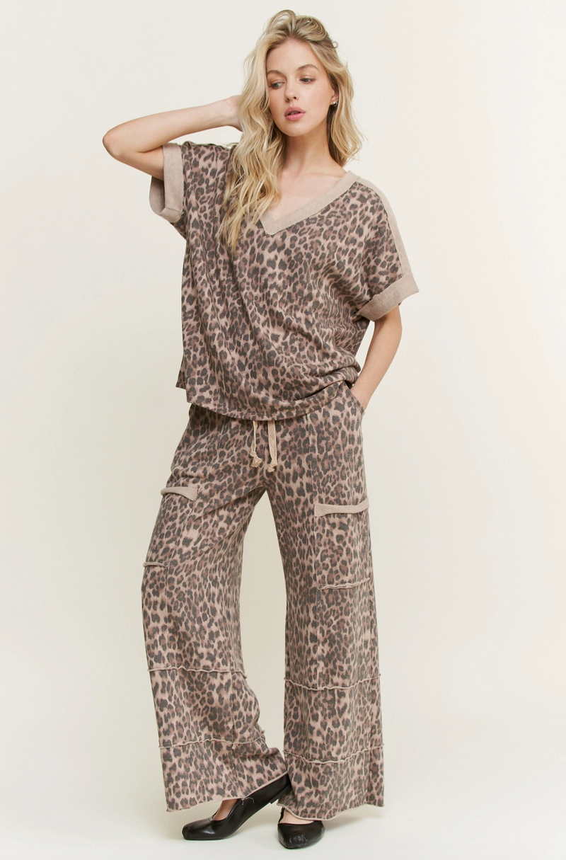 Leopard Wide Leg Sweats