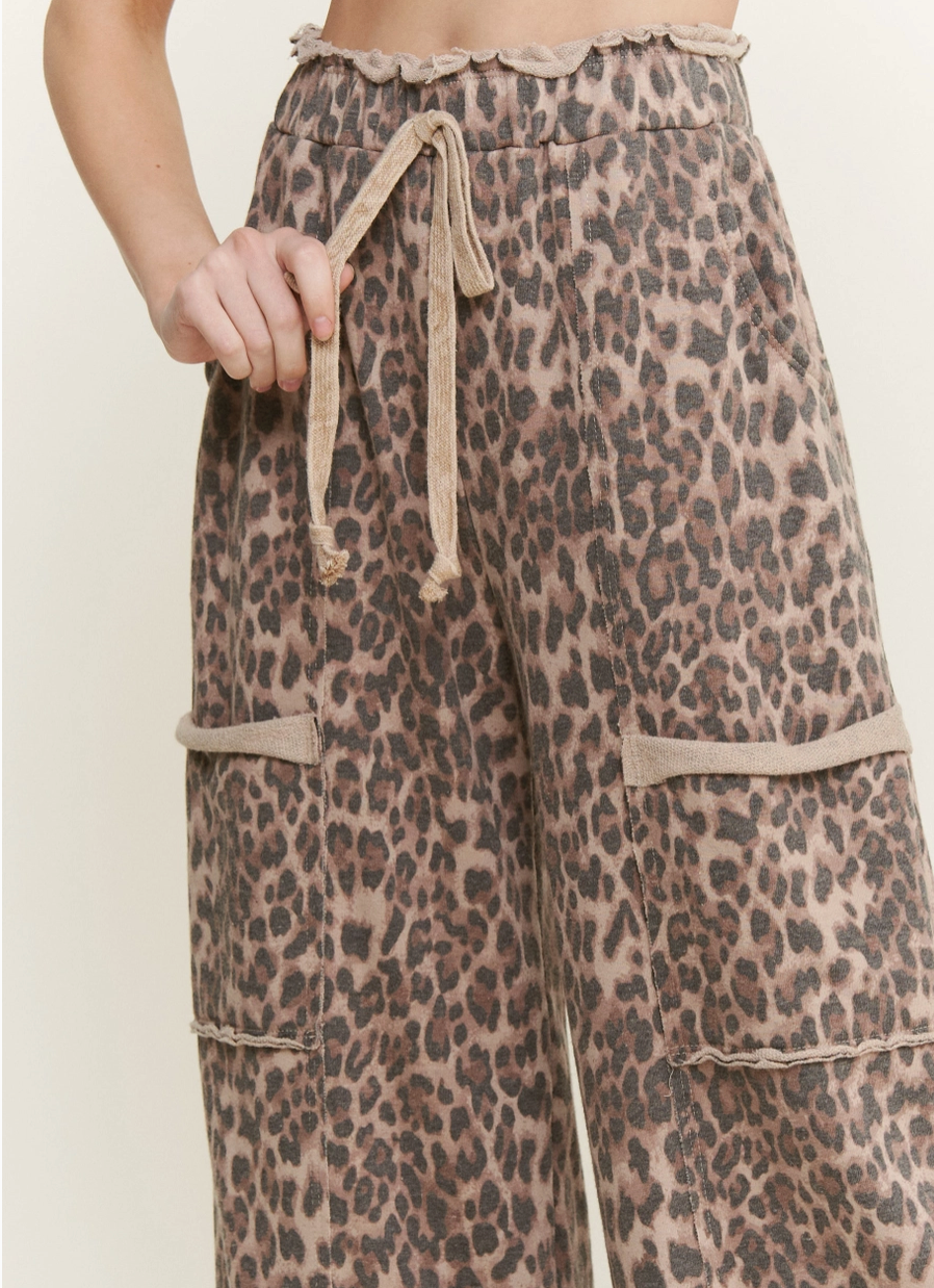 Leopard Wide Leg Sweats