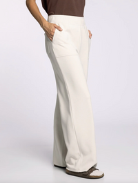 Doris Wide Leg Sweats-Cream