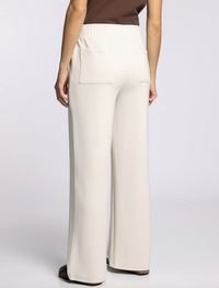 Doris Wide Leg Sweats-Cream