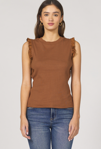 Micro Ruffle Trim Tank