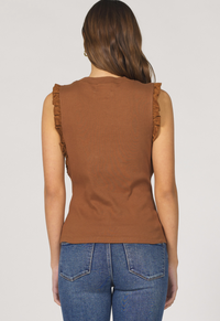 Micro Ruffle Trim Tank