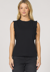 Micro Ruffle Trim Tank