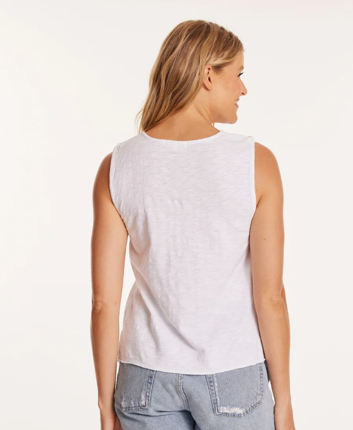 Ruffle Neckline Tank