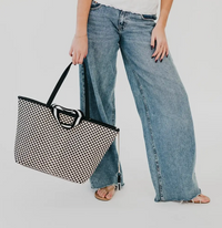 Woven Tiffany Organizer Tote Bag