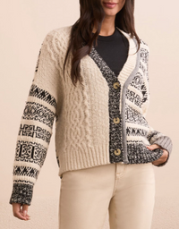 Tribal Button Front Sweater Cardigan