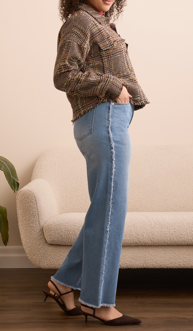 Tribal Brooke Frayed Super Straight Jeans