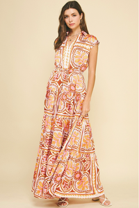 Tiered Floral Maxi Dress