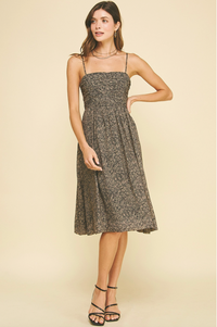 Leopard Print Midi Dress